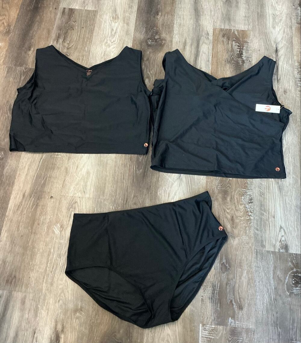 New Honey Mark 3 pc Set Basil/Cara/High waist Bottom 4XL Black
